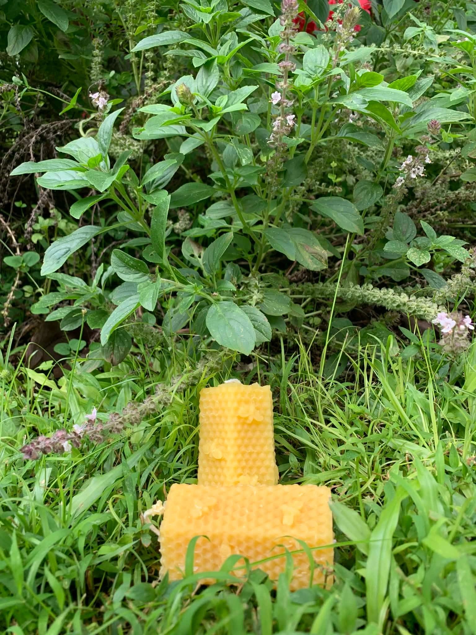 Beeswax hexagonal tower